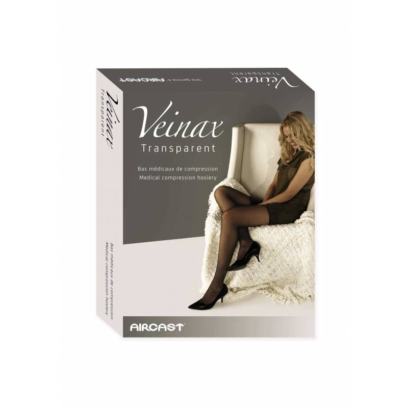 Bas de compression Veinax Femme collection transparent Noir